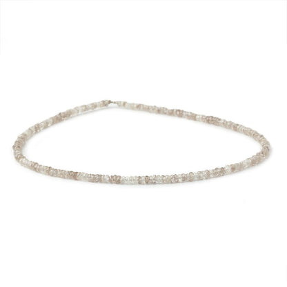 3mm Dark Champagne Zircon Faceted Rondelle 13.5 inch 212 Beads