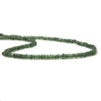 3mm Dark Green Apatite faceted rondelle beads 14 inch 185 pieces