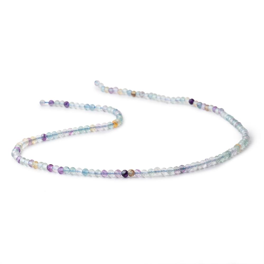 3mm Fluorite Micro Faceted Round Beads 15 inch 142 pieces
