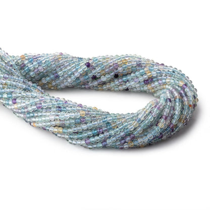 3mm Fluorite Micro Faceted Round Beads 15 inch 142 pieces