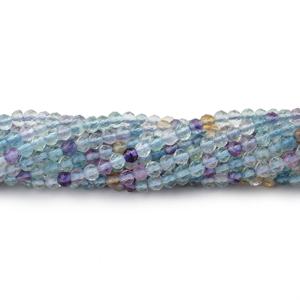 3mm Fluorite Micro Faceted Round Beads 15 inch 142 pieces