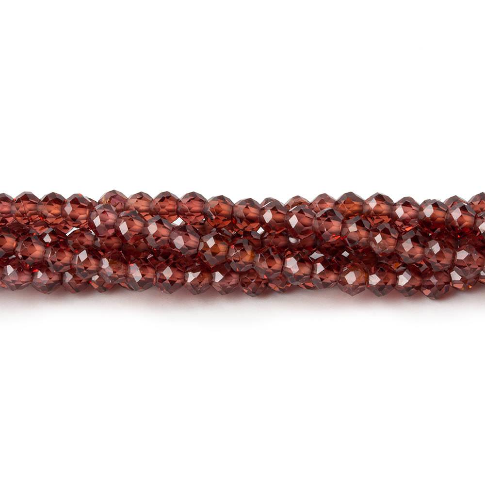 3mm Garnet micro faceted rondelle beads 18 inch 180 pieces AAA