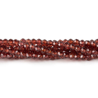 3mm Garnet micro faceted rondelle beads 18 inch 180 pieces AAA