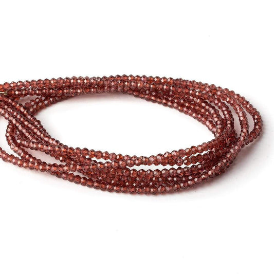 3mm Garnet micro faceted rondelle beads 18 inch 180 pieces AAA