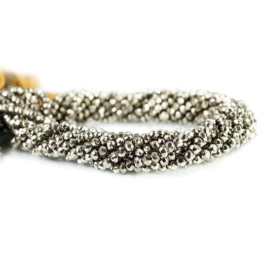 3mm Gold plated Pyrite Faceted Rondelle Beads 12.5 inches 120 pieces