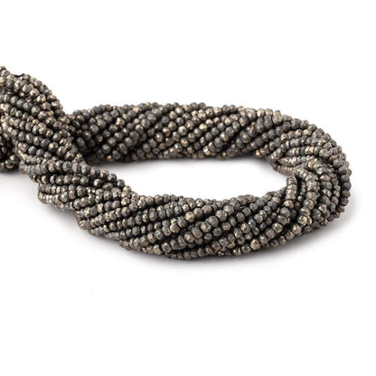 3mm Golden Pyrite Faceted Rondelle Beads 13 inch 154 pieces