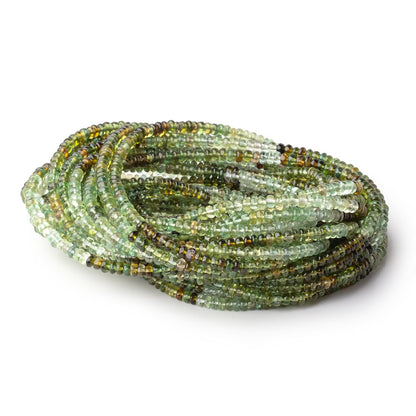3mm Green Afghani Tourmaline Plain Rondelle Beads 16 inch 215 pieces