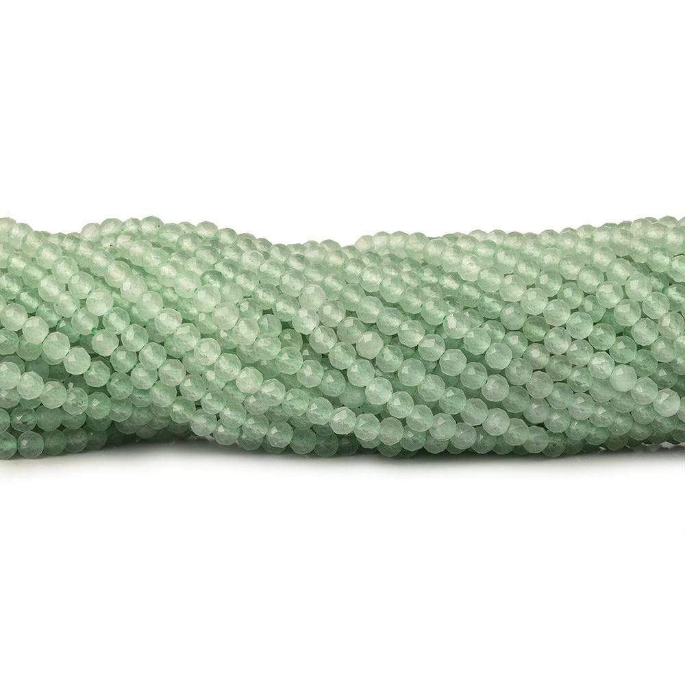 3mm Green Aventurine microfaceted round beads 13 inch 110 pieces