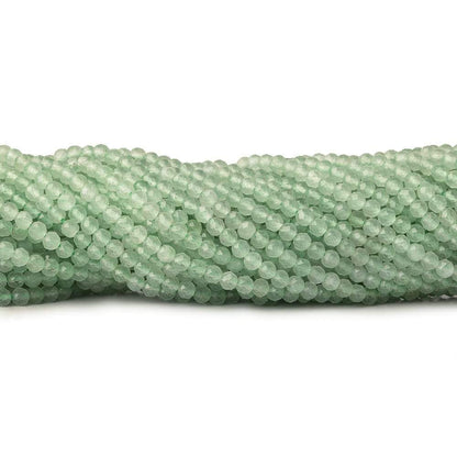 3mm Green Aventurine microfaceted round beads 13 inch 110 pieces