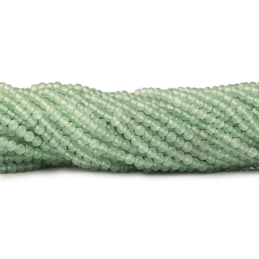3mm Green Aventurine microfaceted round beads 13 inch 110 pieces