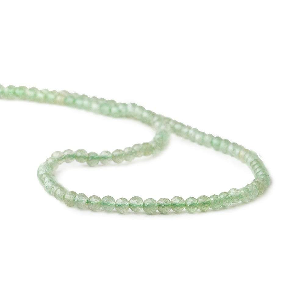 3mm Green Aventurine microfaceted round beads 13 inch 110 pieces