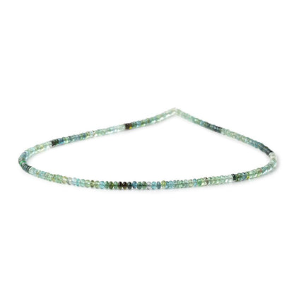 3mm Green & Indicolite Afghani Tourmaline Plain Rondelles 16 inch 215 Beads