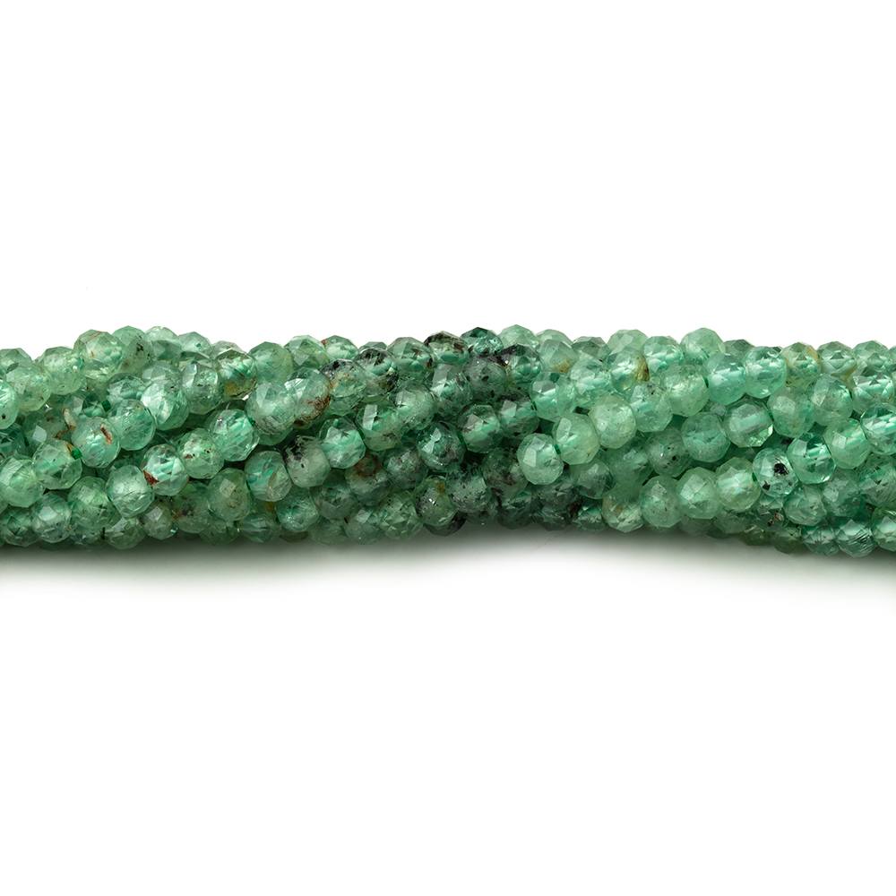 3mm Green Kyanite Micro Faceted Rondelle Beads 12.5 inch 138 pieces