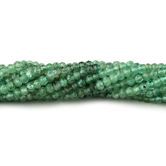 3mm Green Kyanite Micro Faceted Rondelle Beads 12.5 inch 138 pieces