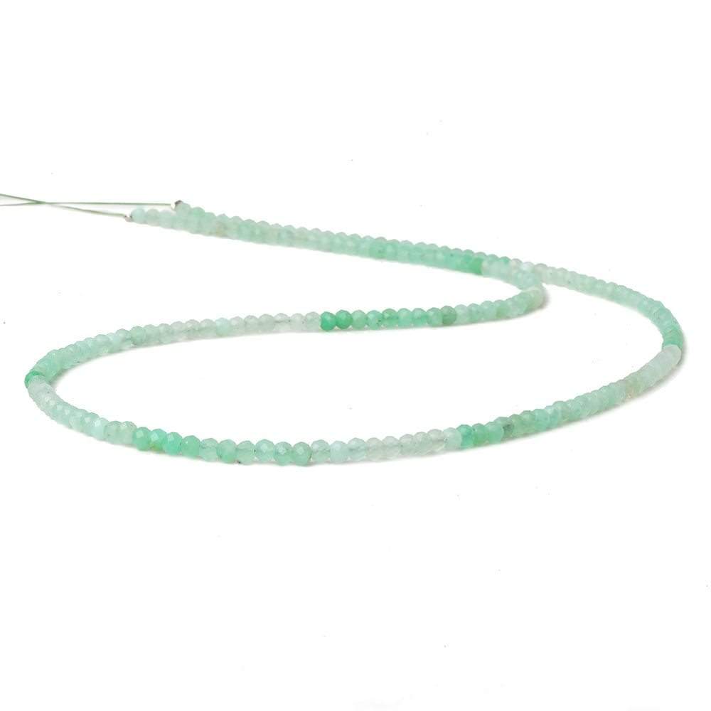 3mm Green Opal micro faceted rondelles 17 inch 190 beads AAA
