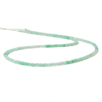 3mm Green Opal micro faceted rondelles 17 inch 190 beads AAA