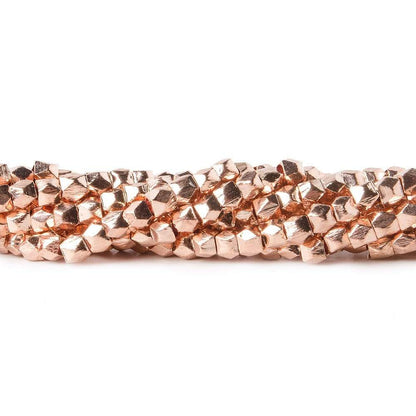 3mm Hand Cut Faceted Nugget Beads 8 inch 70 pieces