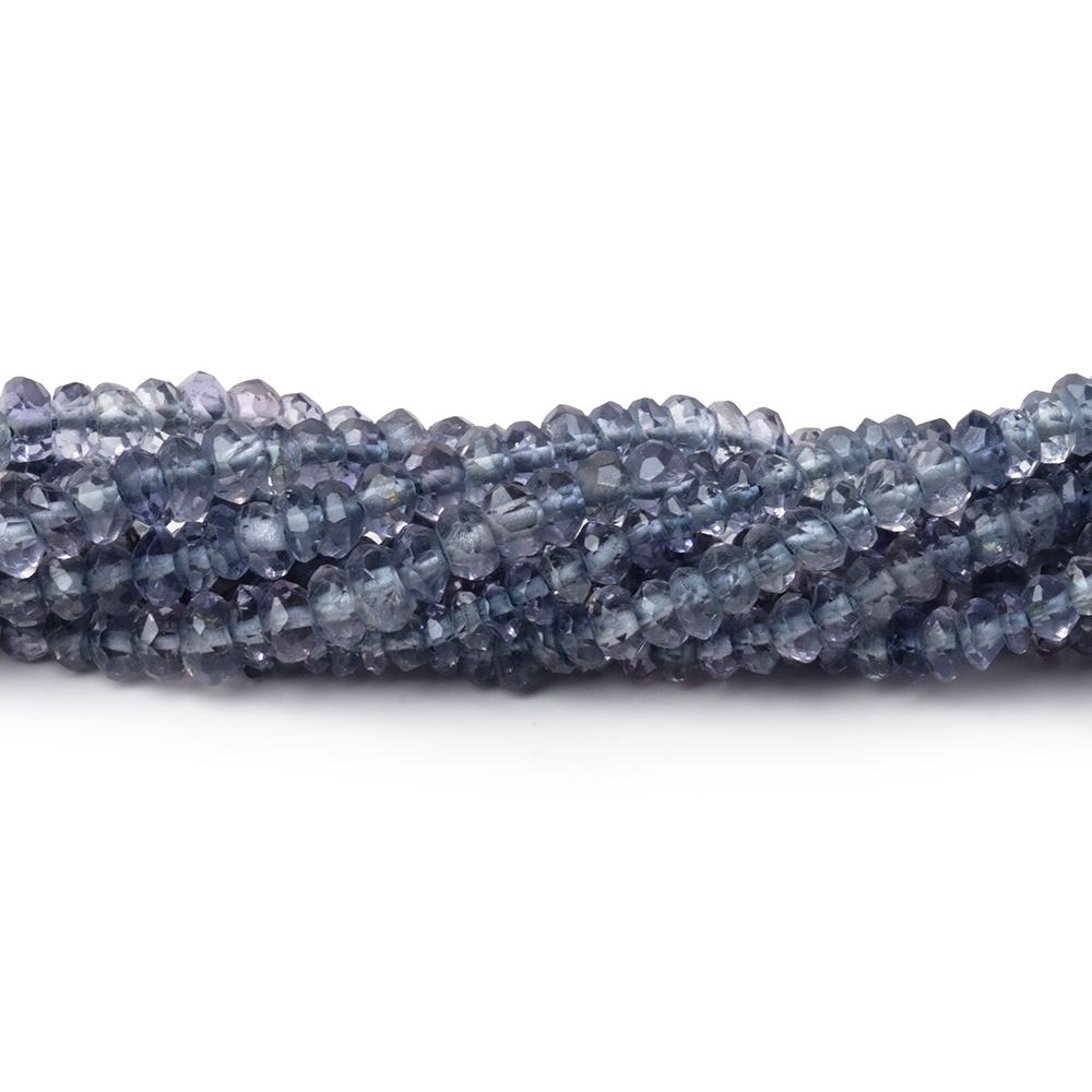 3mm Iolite Faceted Rondelle Beads 14 inch 185 pieces