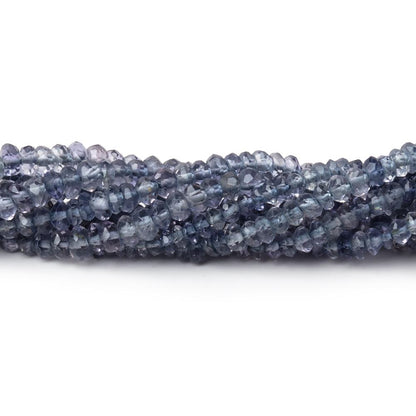 3mm Iolite Faceted Rondelle Beads 14 inch 185 pieces
