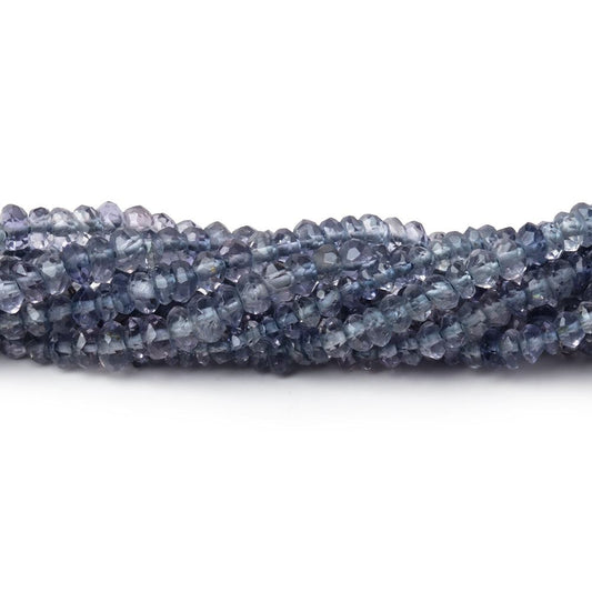 3mm Iolite Faceted Rondelle Beads 14 inch 185 pieces