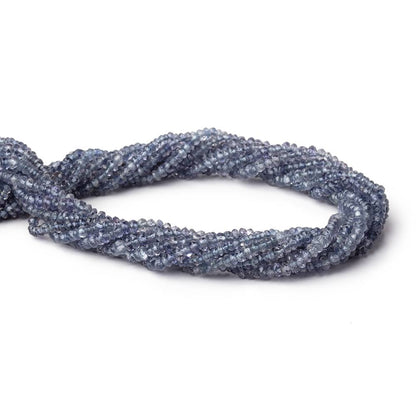 3mm Iolite Faceted Rondelle Beads 14 inch 185 pieces