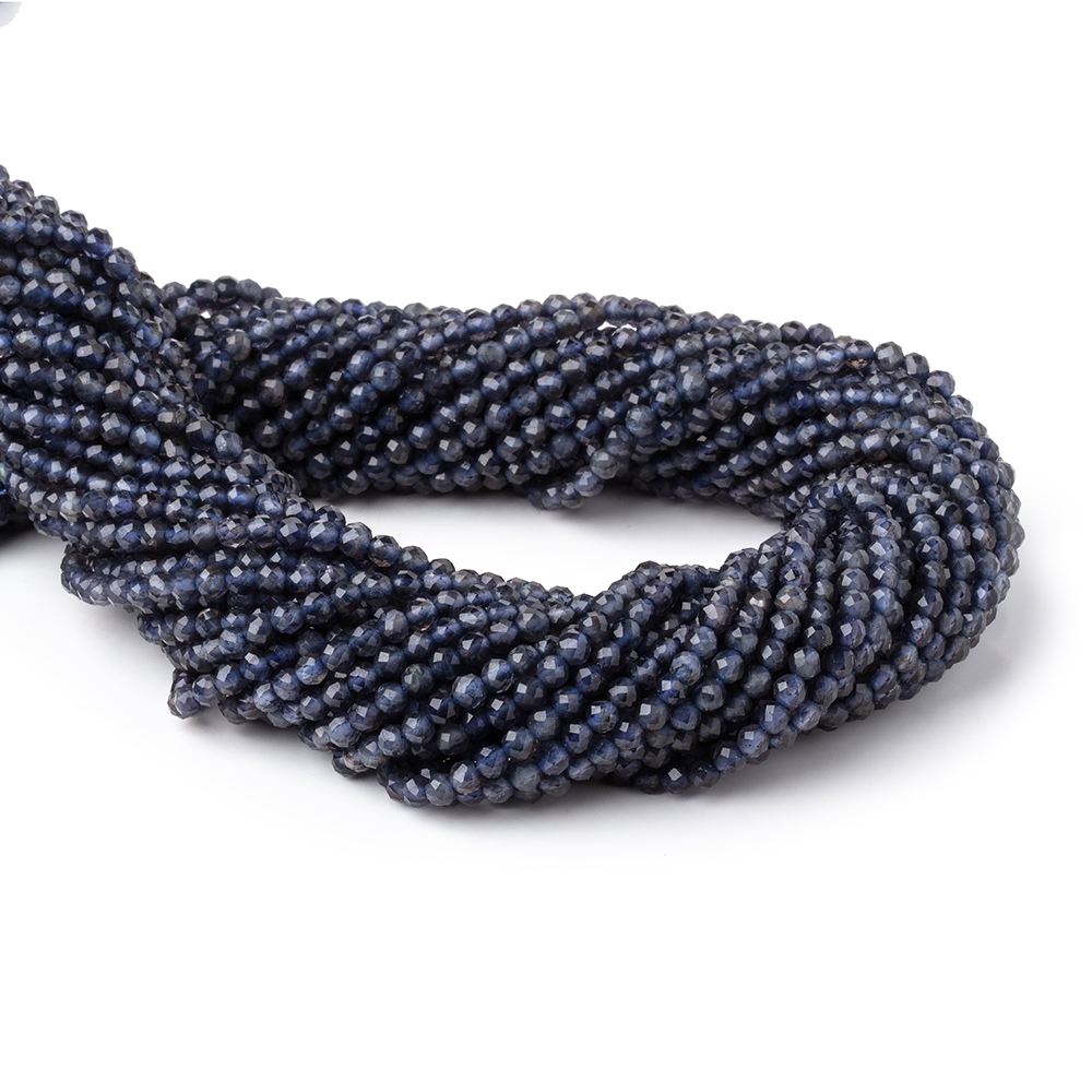 3mm Iolite Micro Faceted Round Beads 12.5 inch 110 pieces