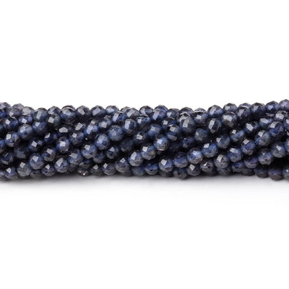 3mm Iolite Micro Faceted Round Beads 12.5 inch 110 pieces