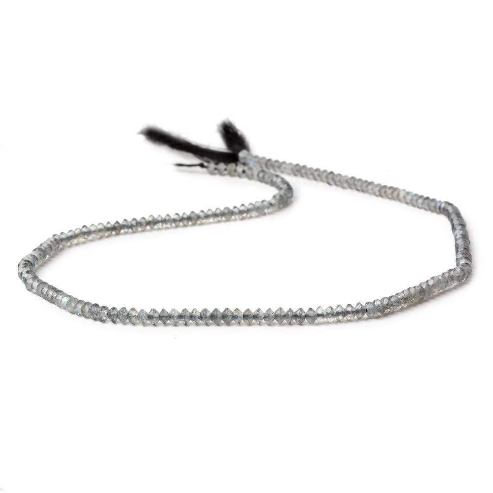 3mm Labradorite micro faceted disc rondelle beads 12.5 inch 155 pieces AAA