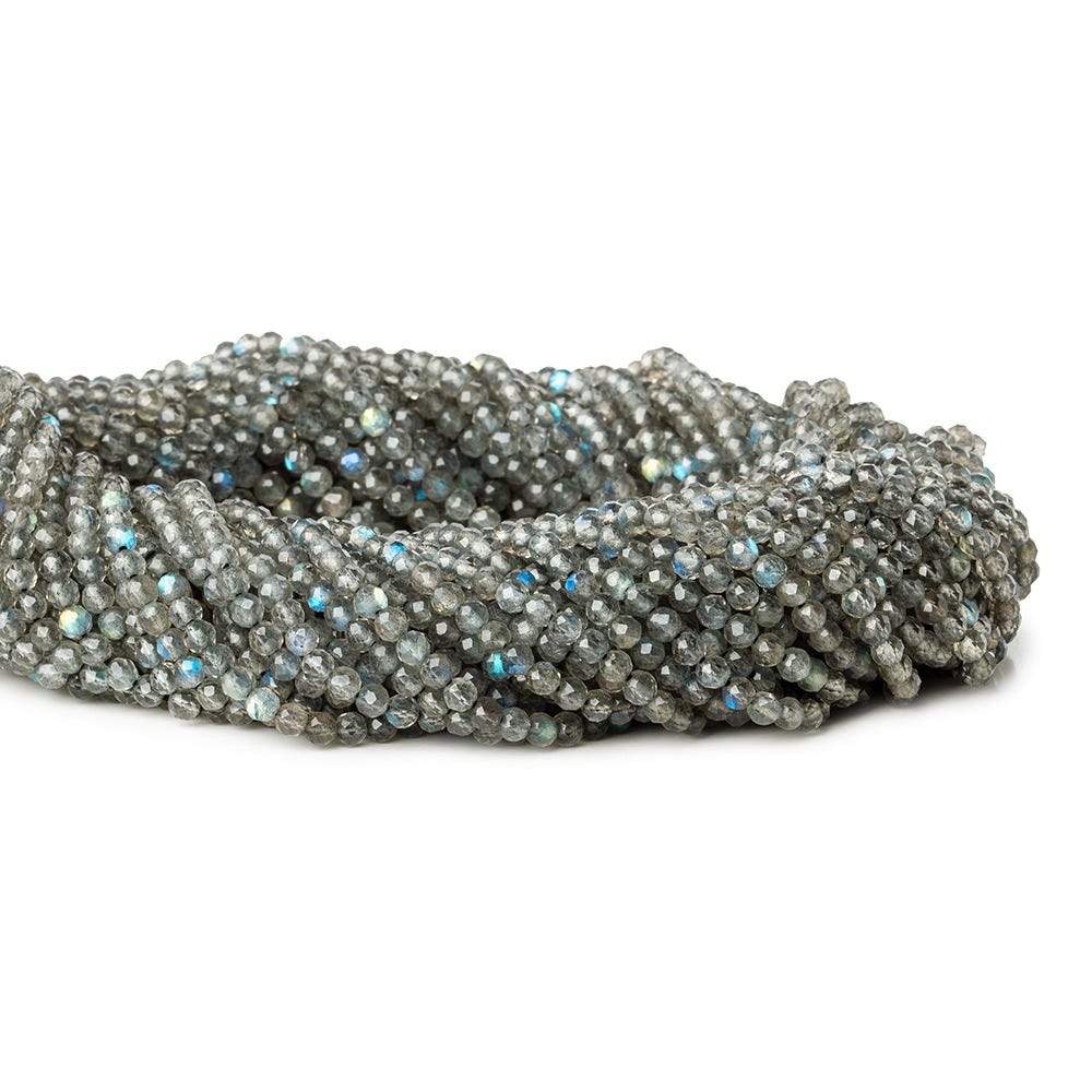 3mm Labradorite Micro Faceted Round Beads 13 inch 120 pieces