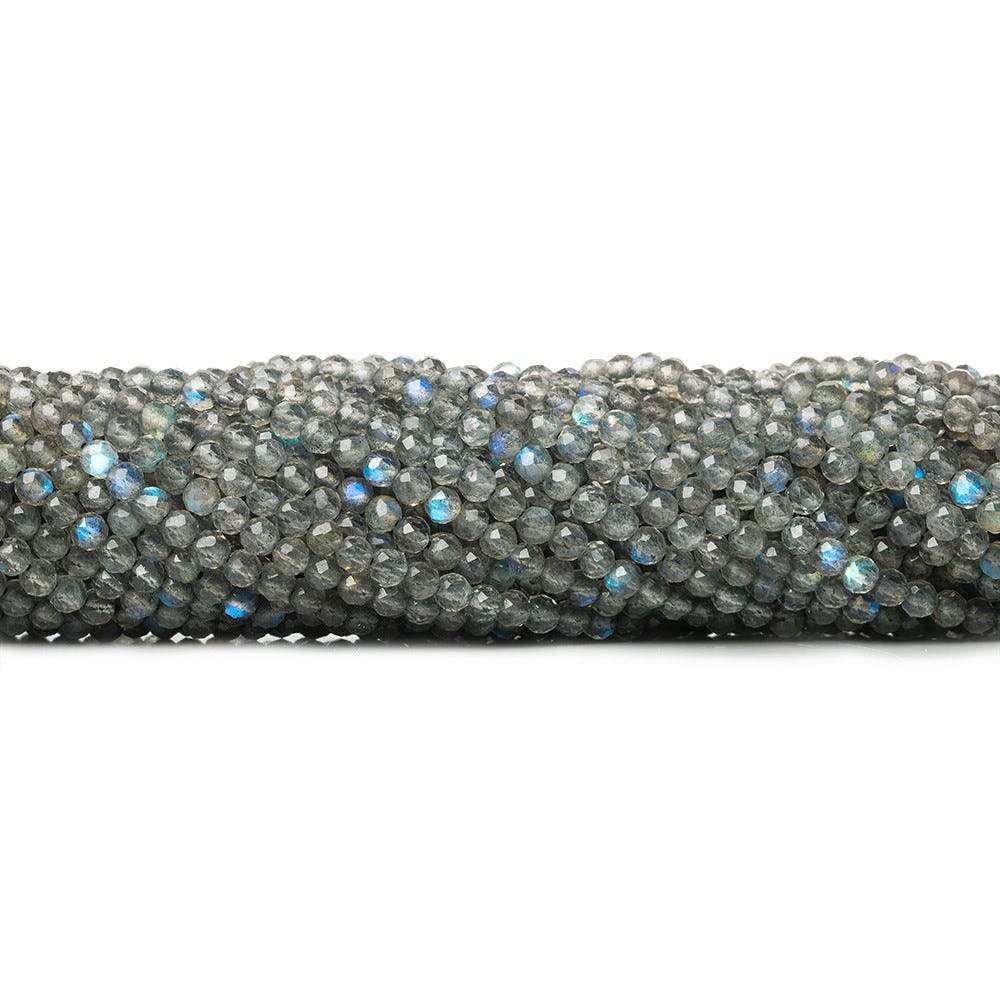 3mm Labradorite Micro Faceted Round Beads 13 inch 120 pieces