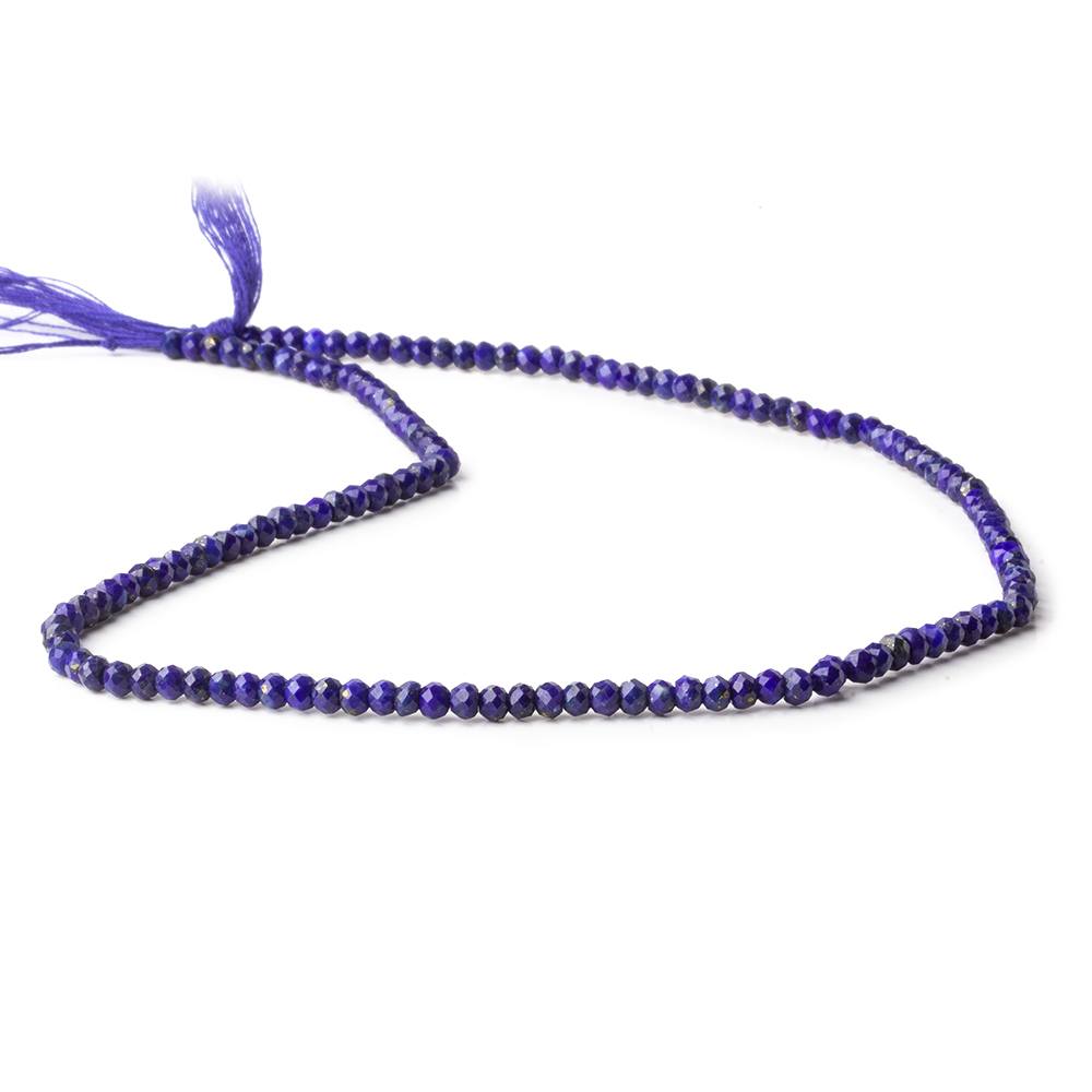 3mm Lapis Lazuli micro faceted rondelles 12.5 inch 145 beads