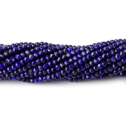 3mm Lapis Lazuli micro faceted rondelles 12.5 inch 145 beads