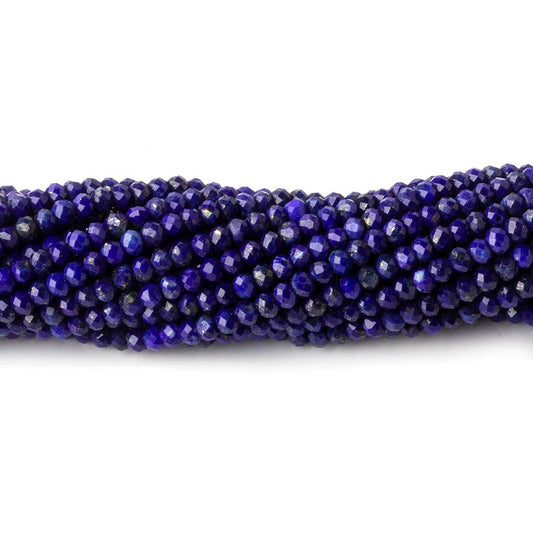 3mm Lapis Lazuli micro faceted rondelles 12.5 inch 145 beads