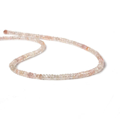 3mm Light Pink Sapphire Faceted Rondelle Beads 14 inch 180 pieces