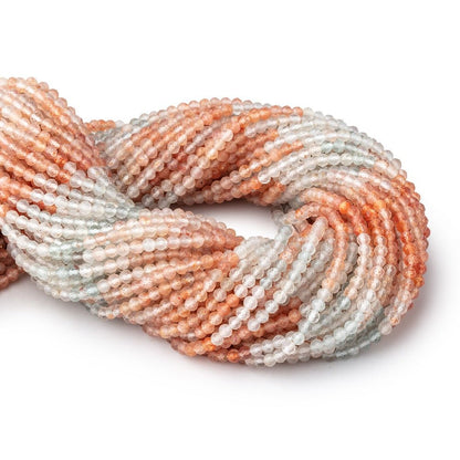 3mm Madagascar Sunstone Micro Faceted Round Beads 12.5 inch 110 pieces