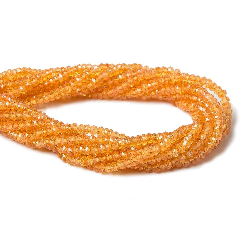 3mm Mandarin Garnet Faceted Rondelle Beads 14 inch 220 pieces