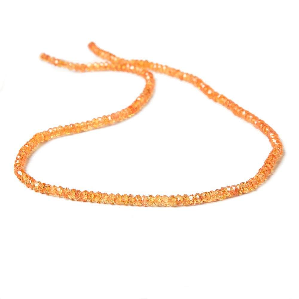 3mm Mandarin Garnet Faceted Rondelle Beads 14 inch 220 pieces