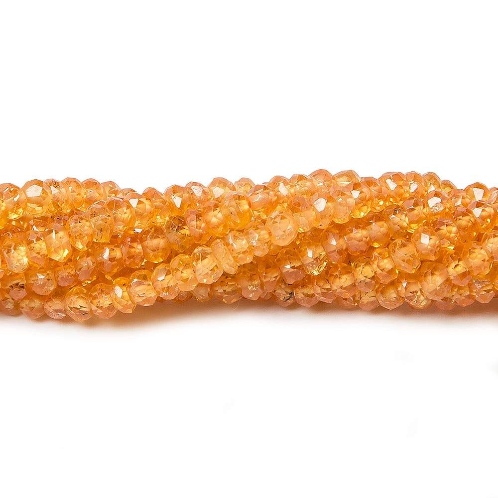 3mm Mandarin Garnet Faceted Rondelle Beads 14 inch 220 pieces