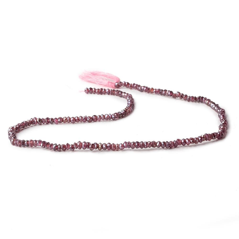 3mm Metallic Rhodolite Garnet Faceted Rondelle Beads 13 inch 174 pieces