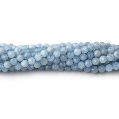 3mm Milky Aquamarine Micro Faceted Round Beads 12.25 inch 94 pieces