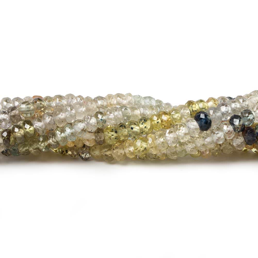 3mm Multi Color Fancy Sapphire Faceted Rondelle Beads 14.5 inch 180 pieces