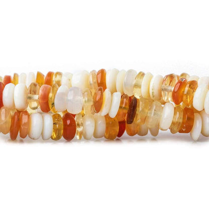 3mm Multi Color Fire Opal Plain Rondelle Beads 18 inch 381 pieces