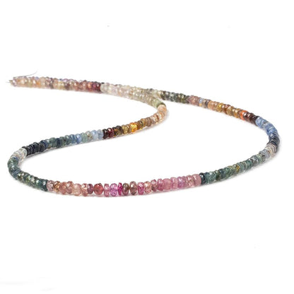 3mm Multi Color Sapphire Faceted Rondelle Beads 16 inch 210 pieces