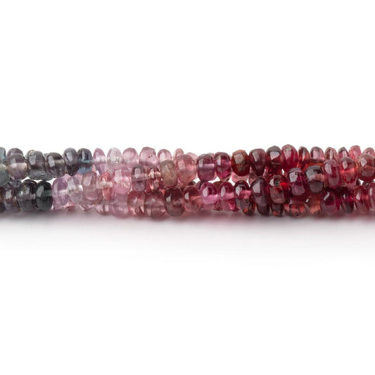 3mm Multi Color Spinel Plain Rondelle Beads 15.75 inch 215 pieces