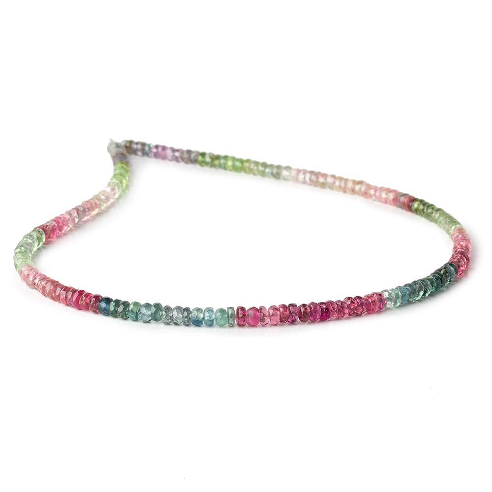 3mm Multi Color Tourmaline faceted rondelle Beads 14 inch 175 pieces