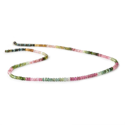 3mm Multi Color Tourmaline Faceted Rondelle Beads 14 inch 201 pcs