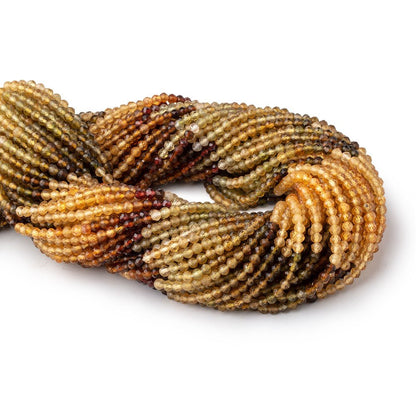 3mm Multi Color Tourmaline Micro Faceted Round Beads 12.25 inch 114 pieces