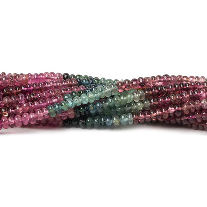 3mm Multi Color Tourmaline plain rondelle beads 13.5 inch 200 pieces AA