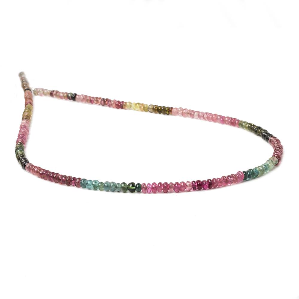 3mm Multi Color Tourmaline plain rondelle beads 13.5 inch 200 pieces AA