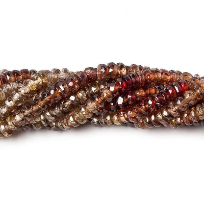 3mm Multi-color Zircon Faceted Rondelle 16 inch 280 pieces